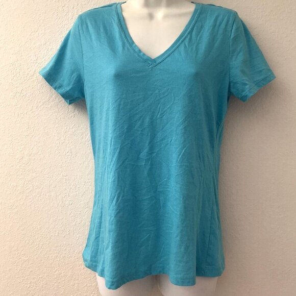 BLUE LIGHTWEIGHT SHORT SLEEVE TEE SHIRT - Picture 4 of 8